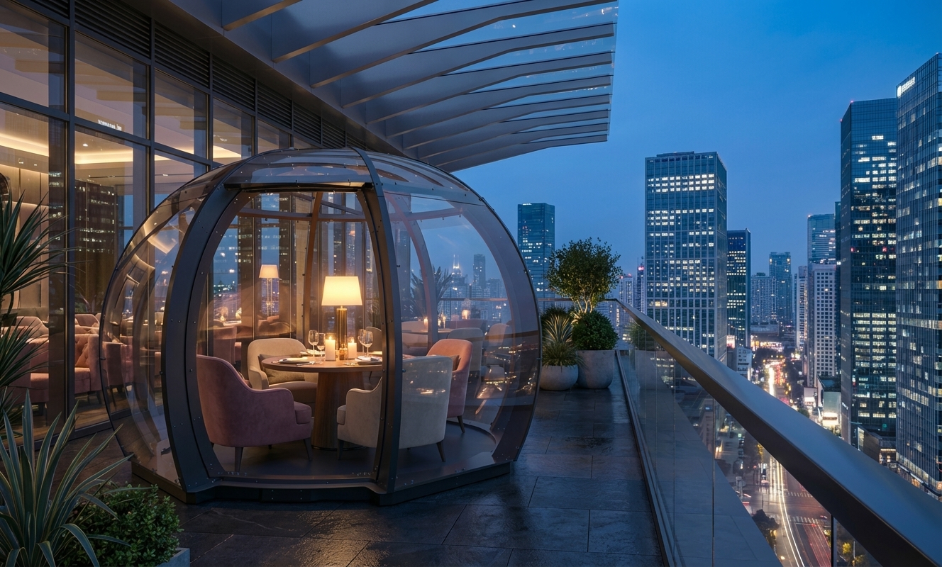 Отдельное пространство для романтических ужинов и камерных встреч